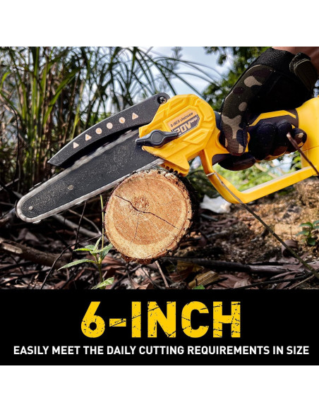 Mini Motosierra Inalámbrica FUHAUS 6" 20V MAX con Batería