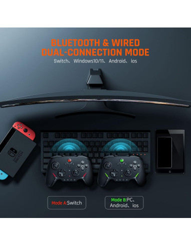 Controlador Inalámbrico BIGBIG WON C2 Pro para Switch/PC/Android