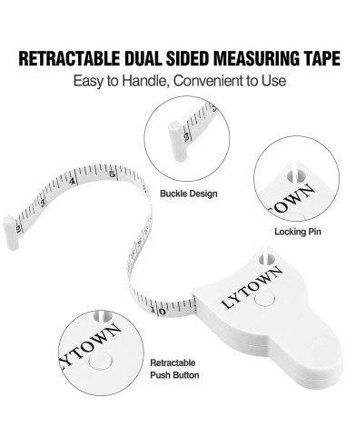 Cinta Métrica Telescópica LYTOWN 150cm 4 Piezas para Cuerpo