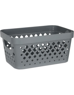 Set de 6 Cestas de Plástico Glad para Almacenamiento 4L Gris 2