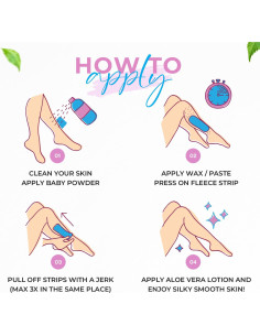 Tiras de Cera Corporal y Facial Tifara Beauty 200 Piezas 2