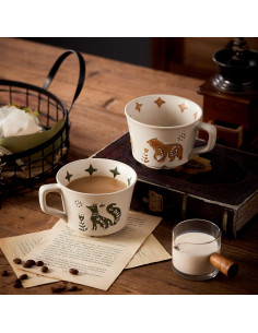 Set de 2 Tazas de Cerámica Rústica Swuut 355ml Animales 2