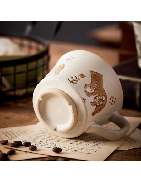 Set de 2 Tazas de Cerámica Rústica Swuut 355ml Animales