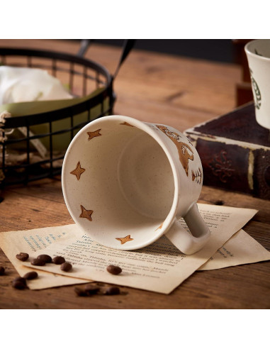 Set de 2 Tazas de Cerámica Rústica Swuut 355ml Animales