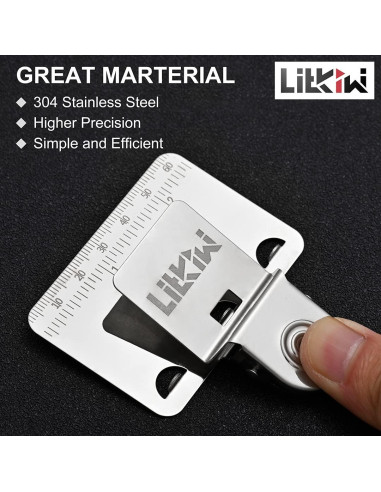 Clip de Cinta Métrica Doble Escala LitKiwi 65 mm Acero Inoxidable