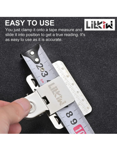 Clip de Cinta Métrica Doble Escala LitKiwi 65 mm Acero Inoxidable