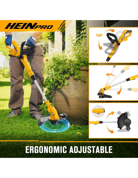 Recortadora de Cuerda Inalámbrica HEINPRO 12" 8500 RPM