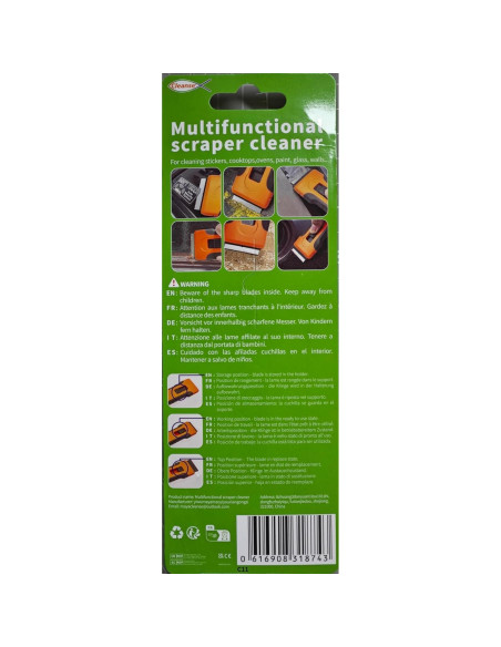 Raspador de limpieza Cleanse con 15 cuchillas de repuesto Raspador de limpieza Cleanse con 15 cuchillas de repuesto