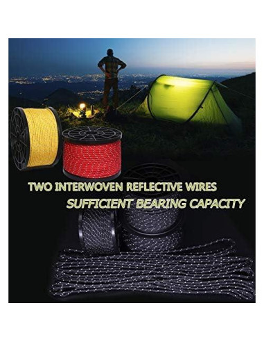 Cuerda Reflectante de Nylon HIKEMAN 50m 3mm Verde Militar