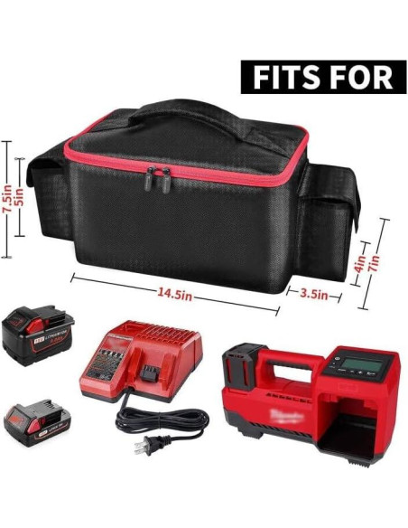 Bolsa de Compresor de Aire Tanmqin para Milwaukee M18 - Negro