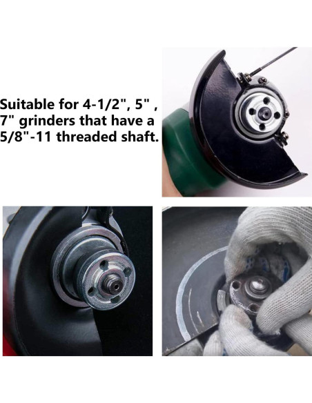 4 Piezas Tuercas de Amoladora Aienxn 5/8"-11 Acero al Carbono