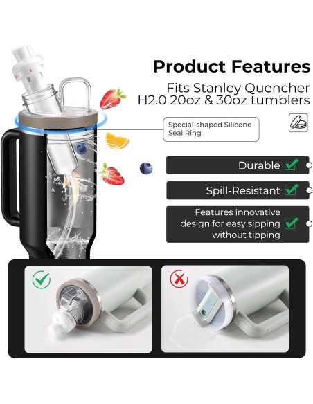 Adaptador Vartiey para Vasos Stanley Quencher 30oz y 20oz Rosa Adaptador Vartiey para Vasos Stanley Quencher 30oz y 20oz Rosa