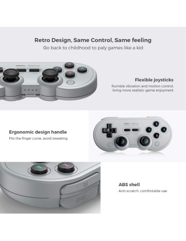 Controlador Inalámbrico Bluetooth 8Bitdo SN30 Pro Gamepad