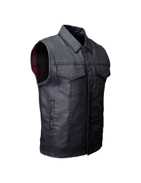 Chaleco de Motocicleta Milwaukee Leather MDM3030 Mezclilla Negra