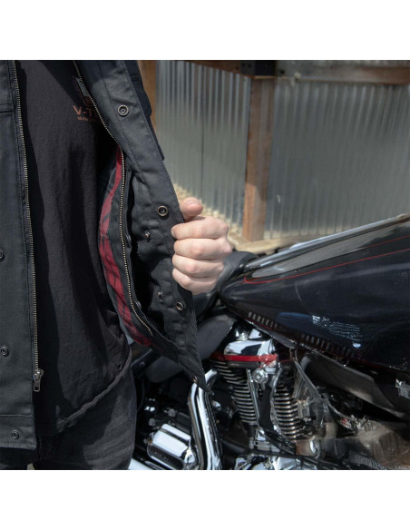 Chaleco de Motocicleta Milwaukee Leather MDM3030 Mezclilla Negra