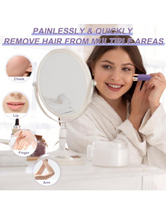 Removedor de Vello Facial Lurini BB-0609 Indoloro Recargable Azul 2