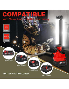 Luz de Trabajo LED YEX-BUR 30W 2400 Lúmenes 18V Plegable 2