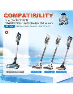 Filtro de Esponja DR DAPPER para Aspiradoras BLACK+DECKER 4 Unidades 2
