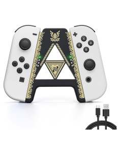 Agarre de Carga Rápida DLseego para Joycon Switch OLED - Negro