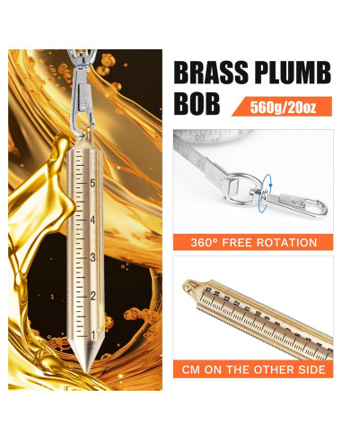 Cinta de Medición de Aceite Cekegon 5m Plomada Latón 560g