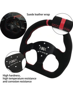 Volante de Carreras RASTP 12.8" (32.5cm) Cuero Suede Negro 2