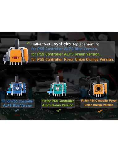 4 Joysticks de Efecto Hall para Controlador PS5 Ikpek