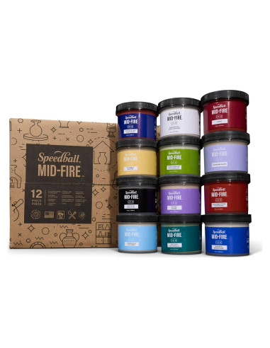 Conjunto de Esmalte Cerámico Speedball 12 Colores 4oz