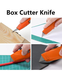 Cuchillo Utilitario Retráctil DIYSELF 2 Pack Naranja 15.24 cm 2