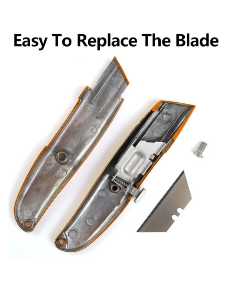 Cuchillo Utilitario Retráctil DIYSELF 2 Pack Naranja 15.24 cm