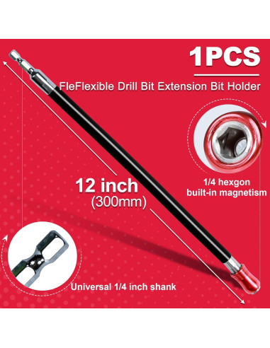 Soporte de Broca Flexible 300mm GEINXURN Eje Magnético