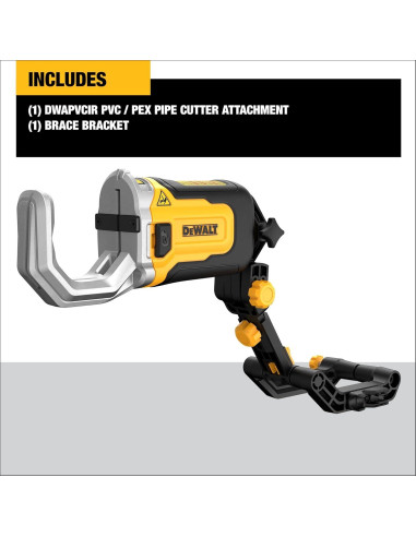 Cortador de PVC/PEX DEWALT DCE501B 20V MAX Inalámbrico 3 Velocidades