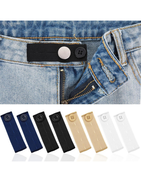 Extensores de Cintura Ajustables Larrel 8PCS para Pantalones