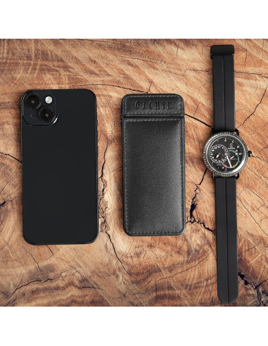 Estuche para Cigarrillos OZCHIN Negro 4 Compartimentos Cuero PU