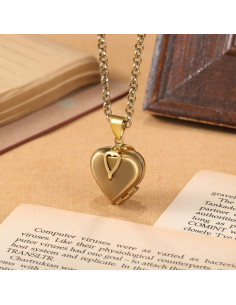 Collar Personalizado Nobelook Corazón 4 Fotos 80 cm Oro 2