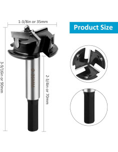 Broca Forstner 35mm HPHOPE Carburo Cementado para Bisagras 2