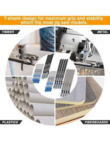 Juego de 20 Hojas de Sierra de Calar T-Shank Aleybloodes