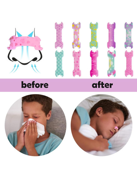 Tiras Nasales para Niños CMINAUS 40 Piezas Dibujos Animados