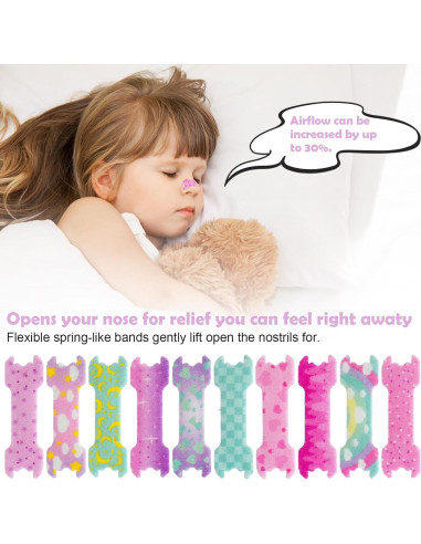 Tiras Nasales para Niños CMINAUS 40 Piezas Dibujos Animados