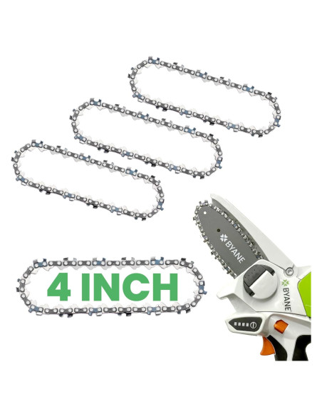 Cadena de Motosierra Mini Cortadora Byane 4" 1/4"LP .043 28 Eslabones