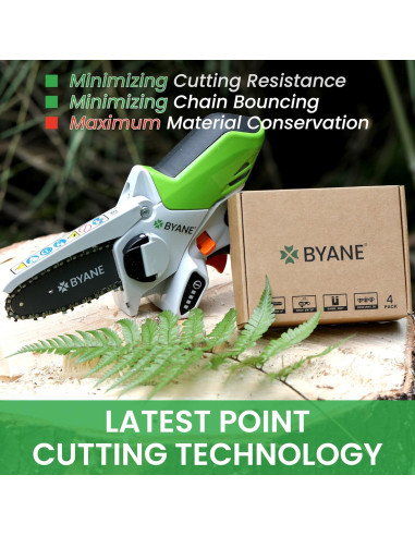 Cadena de Motosierra Mini Cortadora Byane 4" 1/4"LP .043 28 Eslabones