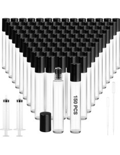 150 Botellas de Aceite Esencial Tideme 10ml Vidrio a Prueba de Fugas 2