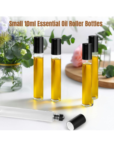 150 Botellas de Aceite Esencial Tideme 10ml Vidrio a Prueba de Fugas
