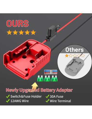 Adaptador de Batería Kzreect 18V para Proyectos RC con Interruptor