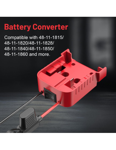 Adaptador de Batería Kzreect 18V para Proyectos RC con Interruptor