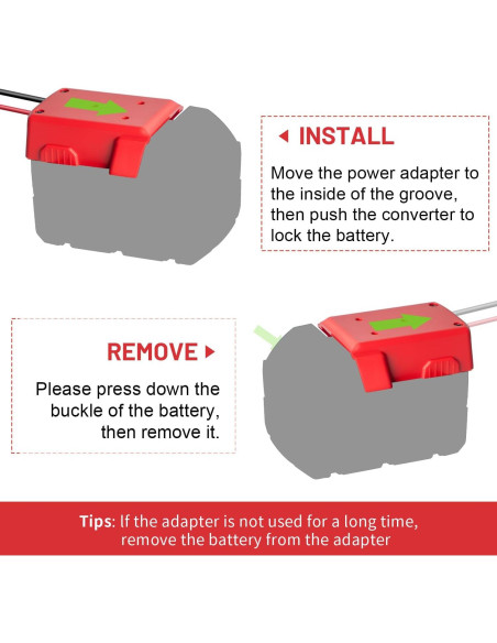 Adaptador de Batería Kzreect 18V para Proyectos RC con Interruptor