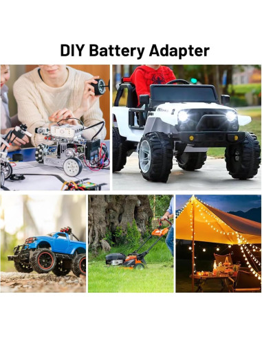Adaptador de Batería Kzreect 18V para Proyectos RC con Interruptor