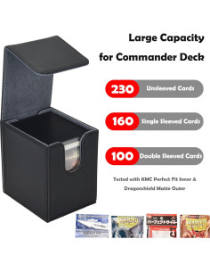 Caja de Deck Zettokete para 100 Cartas Doble Manga - Negro 2