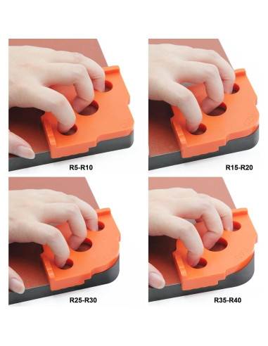 Plantillas de Router de Esquinas HXLPAY - 4 Paquetes R5 a R40