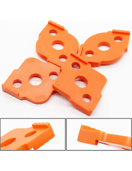 Plantillas de Router de Esquinas HXLPAY - 4 Paquetes R5 a R40