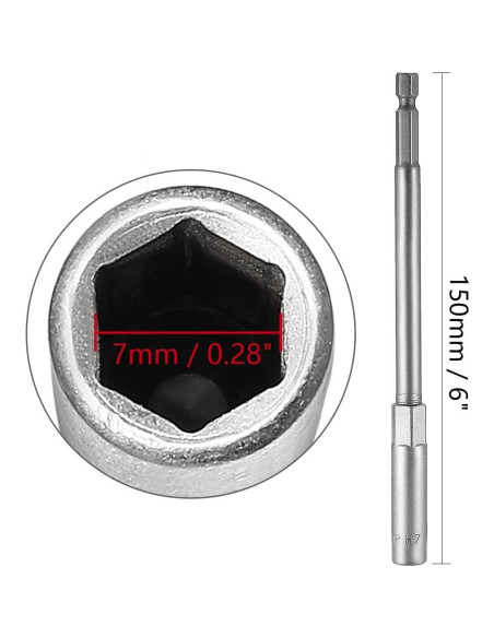 Juego de 5 Destornilladores de Tuerca uxcell 7mm Hexagonal 150mm
